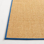 Martha Stewart SAFAVIEH x Collection Area Rug - 2'3" x 8' Runner, Natural & Navy, Sisal & Jute, Ideal for Living Room, Hallway, Foyer, Entryway, Bedroom (MSR9501D) - color: Natural/Navy, size: 2'3" x 8' (Runner)
