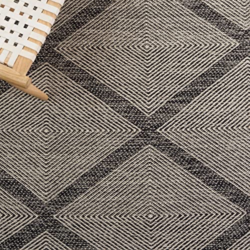 SAFAVIEH Montauk Collection Accent Rug - 2' x 3', Black, Handmade Cotton, Ideal for High Traffic Areas in Entryway, Living Room, Bedroom (MTK821D) - color: Black, size: 2' x 3' (Rectangular)