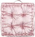 Safavieh Belia Glam 18-inch Blush Pink Velvet Square Floor Pillow