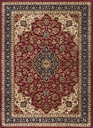 8x10 Area Rug for Living Room, Dining Room, Bedroom, Entryway | Alfombras para Salas | Large Rugs for Indoor | Traditional, Oriental | Red 7'10'' x 10'3'' - color: Red - Kirsten, size: 7'10" x 10'3" (Rectangular)