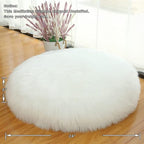 Asuprui Unstuffed Floor Pillow Meditation Cushion No Filler Large Floor Cushion for Sitting Fluffy Floor Seat Fuzzy Oversized Seat Pillow for Adult 24X24X6 Inches White Round Cover ONLY