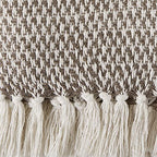 DII Woven Throw Collection 100% Cotton, Basketweave, 50x60, Brown - color: Brown, size: 50x60"
