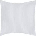Better Trends Chenille Bedspreads Twin Size, White 100% Cotton Chenille Stripe Design Tufted Bedding Coverlet Soft Lightweight, 96"x110" with 1 PC Sham 2 Pieces Set Jullian Collection