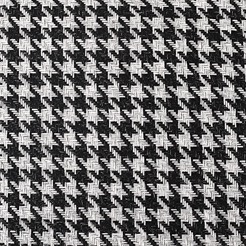 Yeiotsy 2pcs Houndstooth Throw Pillow Covers Geometric Cushion Case for Couch Sofa Bed and Chair Made of Cotton and Linen (18 X 18 Inches, Black) - color: Black