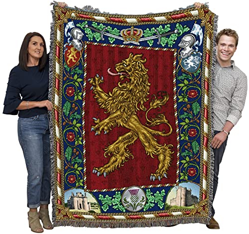 Pure Country Weavers Scottish Lion Blanket - Gift Fantasy Tapestry Throw Woven from Cotton - Made in the USA (72x54) - color: Scotland Lion, size: 72" x 54"