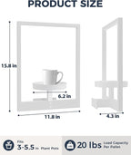 Bamworld White Plant Stand Indoor, Plant Hanger Wall Planters for Indoor Plants Window Plant Shelves Plant Holder Wall Decor, Room Decor (Patent Design)