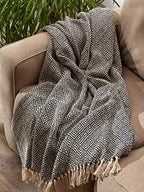 DII Diamond Throw Collection Cotton Woven, 50x60, Black - color: Black