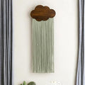 Ansley&HosHo Macrame Wall Hanging, Boho Woven Tapestry, Modern Tassel Wall Decor, Handmade Wall Art Tapestry for Bedroom, Living Room, Home, Bohemian Apartment Decoration Ornament Craft (Green Cloud)