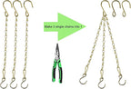 Chain for Hanging Plants,11 Inch Gold Hanging Chain, Small Basket Chain Kits with Hooks for Bird Feeder Planter Porch Wind Chime (Gold, 11 Inch-6PCS)