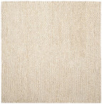 SAFAVIEH Natural Fiber Collection Area Rug - 6' Square, Ivory, Handmade Jute, Ideal for High Traffic Areas in Living Room, Bedroom (NF520A) - size: 6' x 6' (Square)