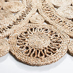 SAFAVIEH Natural Fiber Collection Area Rug - 6' Round, Natural, Handmade Boho Charm Farmhouse Jute, Ideal for High Traffic Areas in Living Room, Bedroom (NF167A) - size: 6' (Round)