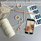 Easy Macrame Kits for Adults Beginners Supplier Wood Beads,Rings,Wooden Dowel for Macrame Plant Hangers,Boho Wall Hanging with Instruction Book for Starters Christmas Crafts for Adults