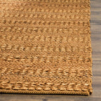 SAFAVIEH Natural Fiber Collection Runner Rug - 2'3" x 6', Gold, Handmade Jute, Braided Woven Design, Ideal for Living Room, Bedroom (NF212E) - color: Gold, size: 2'3" x 6' (Runner)