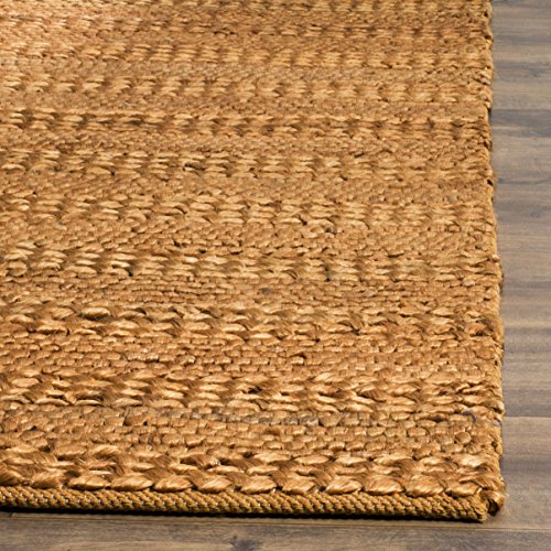SAFAVIEH Natural Fiber Collection Runner Rug - 2'3" x 6', Gold, Handmade Jute, Braided Woven Design, Ideal for Living Room, Bedroom (NF212E) - color: Gold, size: 2'3" x 6' (Runner)