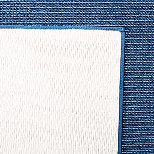 Martha Stewart x SAFAVIEH Area Rug Collection - 2'3" x 8' Runner, Blue, Sisal & Jute, Farmhouse Style, Ideal for Living Room, Bedroom, Foyer, Hallway (MSR9501M) - color: Blue, size: 2'3" x 8' (Runner)