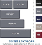 4/5 Inch Thick Kitchen Mat - Cushioned Anti Fatigue Mats for Kitchen Floor - Easy to Clean, Waterproof, Non-Slip Kitchen Rug for Sink, Office, Kitchen (17''x24'' Grey)