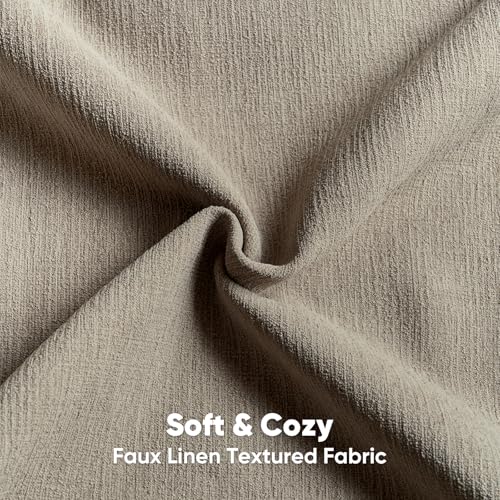 FUTEI Pack of 2 Chenille Decorative Throw Pillow Covers 22x22 Inch,Soft Cozy Faux Linen Textured Cushion Case,Farmhouse Home Decor for Couch Living Room,Coffee - color: Coffee, size: 22" x 22" (Pack of 2)