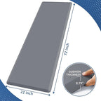 KitchenClouds Kitchen Mat Cushioned Anti Fatigue Rug 22"x72" Water Resistant, Non Slip, Standing and Comfort Desk/Floor Mats for House Sink Office (Grey,0.8inch)