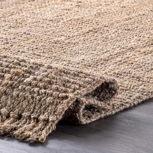 Nuloom Daniela Natural, 2' x 3', Handmade, Jute, Tassel, Soft and Textured, High Traffic, Stain Resistant, Easy Clean, Durable Area Rug for Bedroom, Living Room, Dining Space, Foyer, Entryway - color: Natural, size: 2' x 3' (Rectangular)