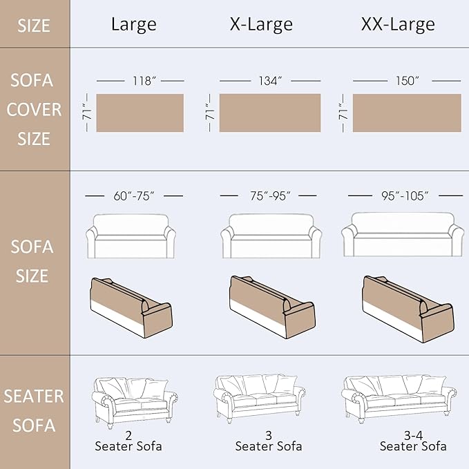 VClife Couch Cover for Sofa, Chenille Sofa Cover for Dog Modern Stripe Couch Cover for 2 Cushion Couch Sofa, Non Slip Furniture Protector Pet Couch Slipcover with Tassel, Black, 71''x118''