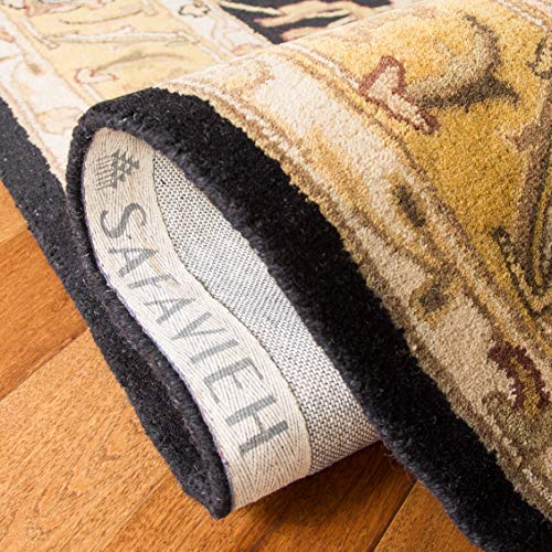 SAFAVIEH Classic Collection 2' x 3' Black / Gold CL252A Handmade Traditional Oriental Premium Wool Accent Rug - size: 2' x 3' (Rectangular)