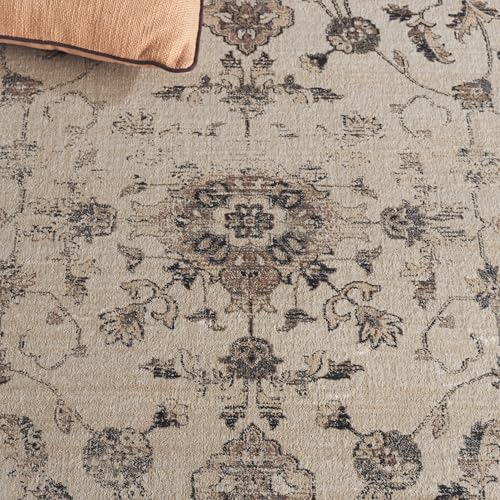 SAFAVIEH Vintage Collection Accent Rug - 2' x 3', Stone & Mouse, Oriental Traditional Distressed Viscose Design, Ideal for High Traffic Areas in Entryway, Living Room, Bedroom (VTG168-3410) - color: Stone/Mouse, size: 2' x 3' (Rectangular)