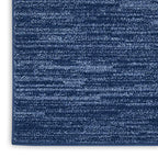 Nourison Home Nourison Essentials Navy Blue 2'2" x 10' Area Rug - Easy Clean, Non Shedding, Bed Room, Living Room, Dining Room, Kitchen (10' Runner) - color: Navy Blue, size: 2'2" x 10' (Runner)