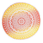 Popular Handicrafts Round Tapestry Wall Hanging Ombre Hippie Mandala Bohemian Hippy Intricate Indian Tapestries Tablecloth 68 Inches (173cm) Black Grey & Yellow - color: Black Grey and Yellow
