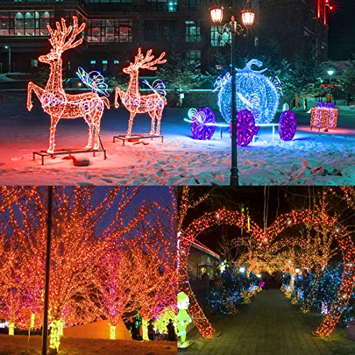 300 LED Halloween Lights, 98.5FT Halloween String Lights with 8 Lighting Modes, Waterproof & Connectable Mini Light, Plug in for Indoor Outdoor Holiday Christmas Party Bedroom Decorations (Orange) - color: Orange