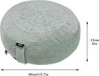 Meditation Cushion,Comfortable Floor Pillow, Memory Foam Fill in Meditation Pillow with Velvet Cover,Floor Cushion Seating for Adults,Premium Yoga Bolster (Grey)