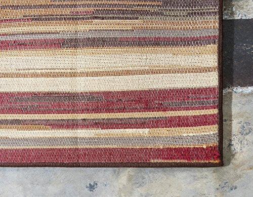 Unique Loom Barista Collection Area Rug - Icatu (5' 1" x 8' Rectangle Beige/Brown) - size: 5'1" x 8' (Rectangular)