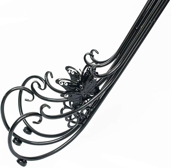 2 Pack Metal Potted Plant Stand Tall Flower Pot Stands Potted Holder Indoor Outdoor Decorative Plant Display Rack for Garden