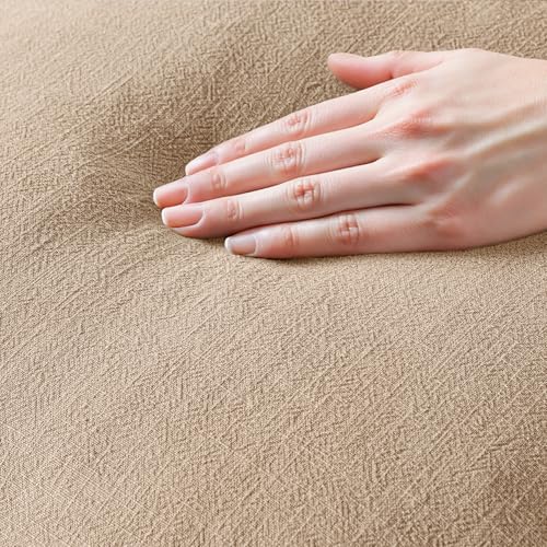MIULEE Decorative Throw Pillow Covers Neutral Linen Fringe Throw Pillows Set of 2 Camel Boho Farmhouse Cushion Covers with Tassels for Couch Sofa Bed Living Room Spring Decor 18x18 Inch - color: Camel, size: 18" x 18" (Pack of 2)