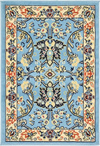 Unique Loom Sialk Hill Collection Area Rug - Washington (2' 2" x 3' 1" Rectangle, Light Blue/ Navy Blue) - color: Light Blue/Navy Blue, size: 2'2" x 3'1" (Rectangular)