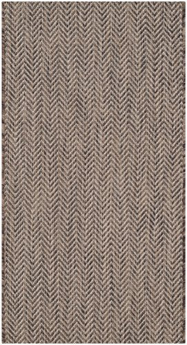 SAFAVIEH Outdoor Accent Rug 2'x3'7" - Courtyard Collection - Coastal Design, Brown & Beige, Durable & Easy Cleaning, Ideal for Patio, Entryway, Mudroom, Backyard (CY8022-36321) - color: Brown/Beige, size: 2' x 3'7" (Rectangular)