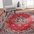 Home Dynamix Premium Sakarya Traditional Medallion Area Rug, Red/Black, 3'7"x5'2" - color: Red / Black, size: 3'7" x 5'2" (Rectangular)