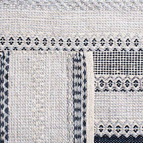 SAFAVIEH Montauk Collection Runner Rug - 2'3" x 9', Grey & Black, Handmade Flat Weave Boho Stripe Cotton, Ideal for High Traffic Areas in Living Room, Bedroom (MTK851H) - color: Grey/Black, size: 2'3" x 9' (Runner)