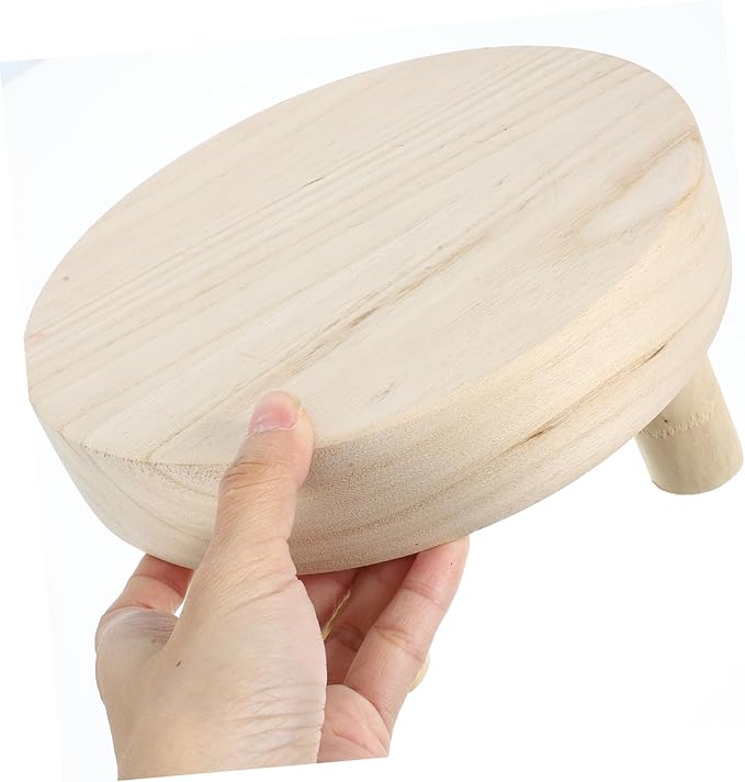 Boho Style Decor Plant Stand Outdoor Indoor Flowerpot Bracket Wooden Plant Riser Bonsai Shelf
