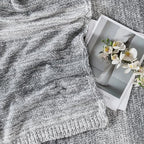 Throw Blanket, Grey Gradient Soft Cozy Fluffy Knitted Throw Blankets for Couch, Sofa, Bed, Chair, Warm Fuzzy Plush Travel Picnic Lightweight Blanket, 50x60 inches - color: Stripe Grey, size: 50×60 Inch