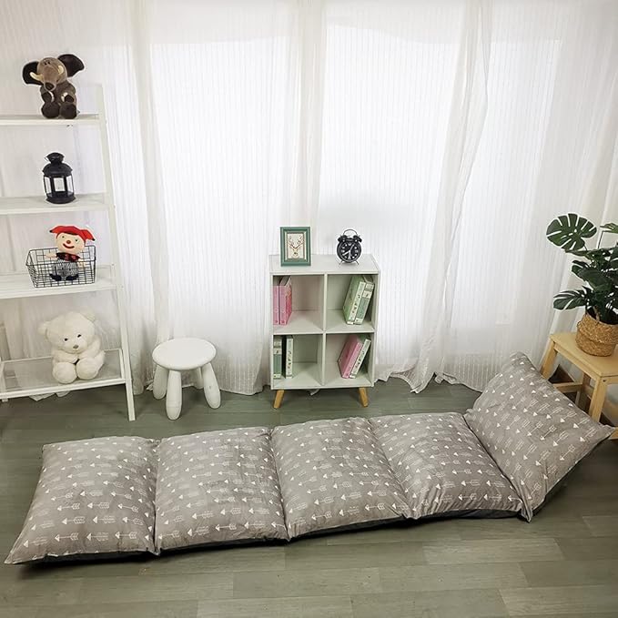 ICOPUCA Floor Lounger Pillow casing for boy Girl, Soft Minky Plush, Cover/Sleeve Only! Perfect Reading and Watching TV Cushion - Excellent for Sleepovers, Queen Size;