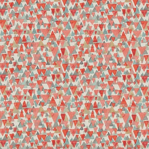Abstract Indoor/Outdoor Chairpad with Ties, Tufted Weather, and Fade Resistant, 15.5" x 16", 2 Count - color: Reef Point Coral, size: 15.5" x 16"