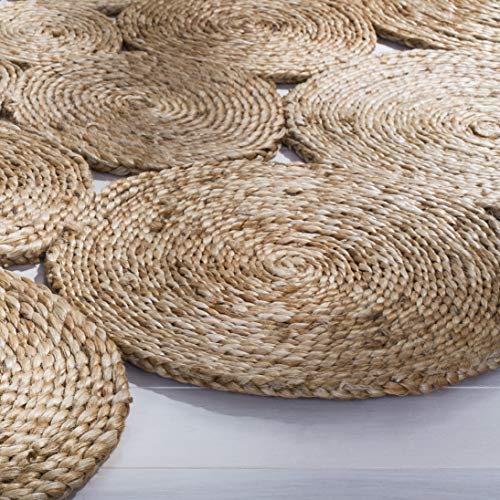 SAFAVIEH Natural Fiber Collection Area Rug - 3' Round, Natural, Handmade Boho Charm Farmhouse Jute, Ideal for High Traffic Areas in Living Room, Bedroom (NF363A) - color: Natural, size: 3' (Round)