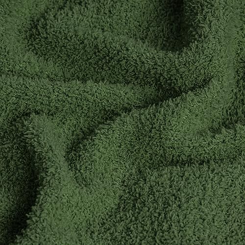 JOOJA Dark Green Blanket Warm Queen Size Fuzzy Knitted Oversized Luxury Bed Blankets, Soft Throw for Bed, Lightweight Plush for Cozy Nights (Dark Green, 90x90) - color: Dark Green, size: 90x90