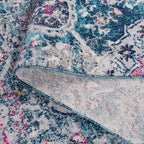 SAFAVIEH Madison Collection Runner Rug - 2'3" x 8', Blue & Grey, Boho Chic Glam Paisley Design, Non-Shedding & Easy Care, Ideal for High Traffic Areas in Living Room, Bedroom (MAD600M) - color: Blue/Grey, size: 2'3" x 8' (Runner)