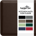 KANGAROO Thick Ergonomic Anti Fatigue Mats for Kitchen Floor, Cushioned Standing Office Desk Mat, Waterproof Scratch Resistant Topside, Supportive All Day Comfort Padded Foam Rugs, 17x24, Brown