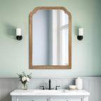 Wood Bathroom Mirror for Wall, 36 x 24 Inch Large Decorative Wall Mirror with Rustic Wooden Frame for Living Room, Vanity, Bedroom, Entryway, Farmhouse