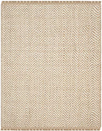 SAFAVIEH Natural Fiber Collection Area Rug - 9' x 12', Bleach & Natural, Handmade Chevron Fringe Jute, Ideal for High Traffic Areas in Living Room, Bedroom (NF458A) - size: 9' x 12' (Rectangular)