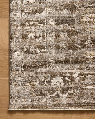 Loloi Magnolia Home by Joanna Gaines Pace Collection PAC-01 Bark/Natural 5'-3" x 5'-3" Round Area Rug - color: Bark / Natural, size: 5'3" (Round)