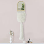 Small Mirror Wall Hanging Boho Macrame Mirror Macrame Wall Art Decortive Bathroom Handmade Home Wall Decor 27" L