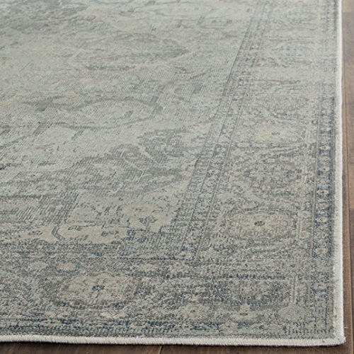 SAFAVIEH Vintage Collection Accent Rug - 2' x 3', Silver, Oriental Traditional Distressed Viscose Design, Ideal for High Traffic Areas in Entryway, Living Room, Bedroom (VTG159-7660) - color: Silver, size: 2' x 3' (Rectangular)